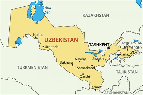 Ozbekistan dunya haritasi